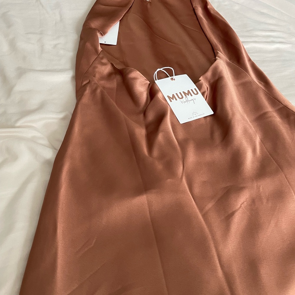 Show me your Mumu Jasmine Halter Copper Luxe Satin